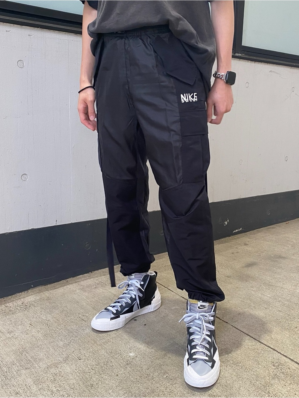 Sacai x Nike Black Cargo Pants